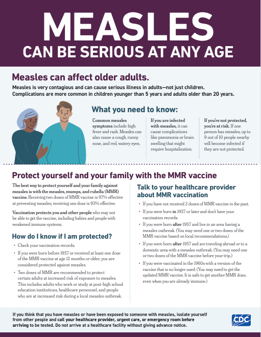 Measles Older Adults